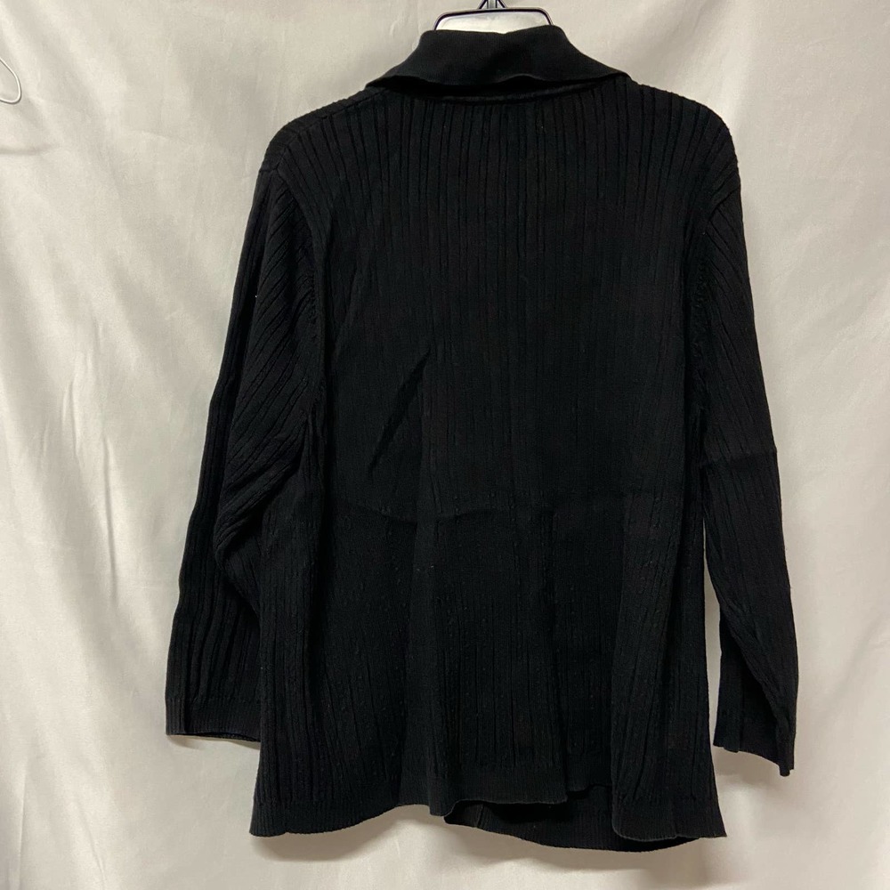 Croft & Barrow Sweater Jacket Size Large Ribbed - Picture 4 of 6